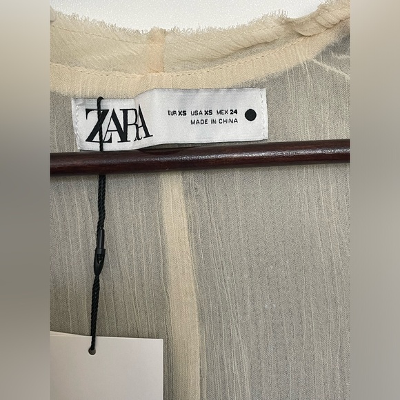 ZARA NEW WOMAN ZW COLLECTION SEQUIN BLAZER GREEN SIZE XS 3736/319 - Picture 4 of 15